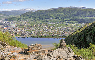 Utsikt fra Helgelandstrappa